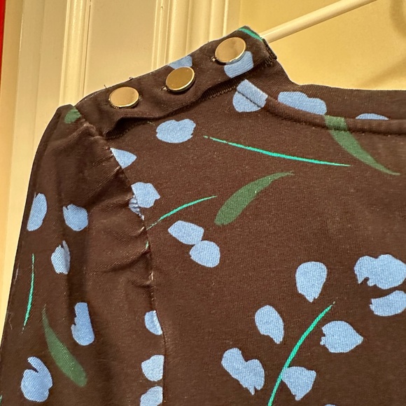 Kate Spade black printed long sleeve dress. Size L. - Picture 3 of 6